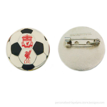 Football Shaped Personalized Lapel Pins For Liverpool Fc